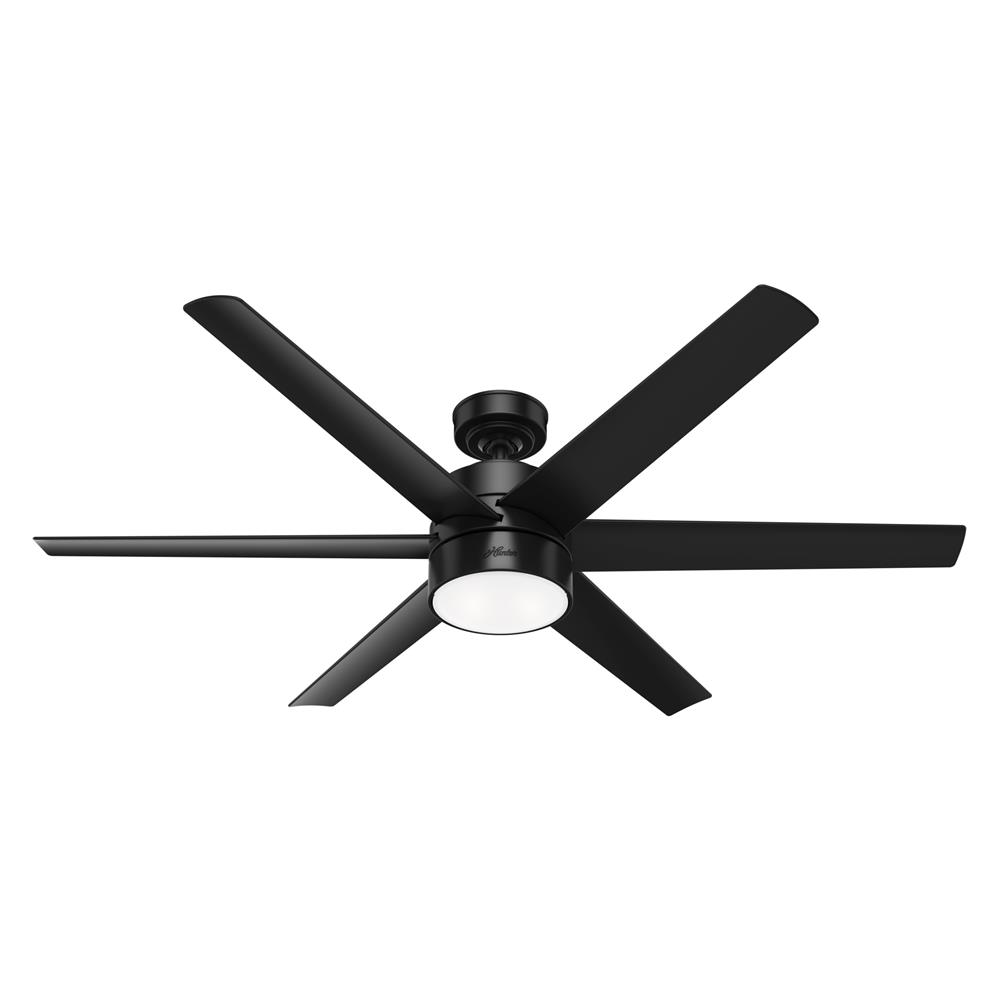 Hunter Fans 59624 Solaria Outdoor with LED Light 60 inches Cailing Fan in Matte Black