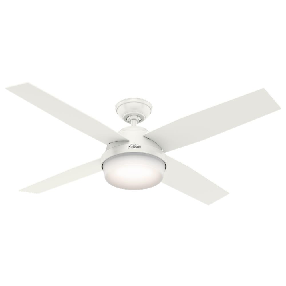 Hunter Fans 59252 Dempsey Outdoor with Light 52 inch Cailing Fan in Fresh White