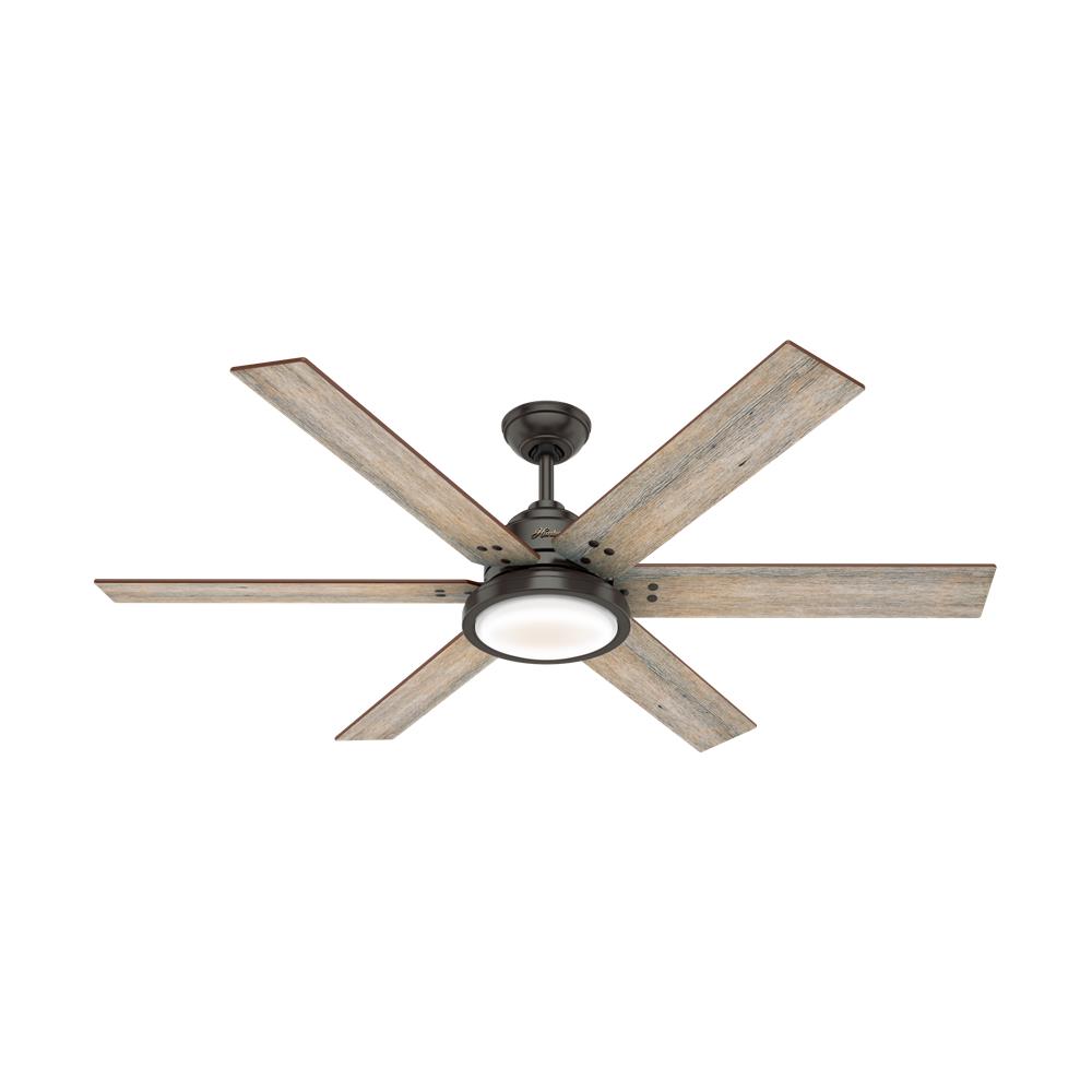 Hunter Fans 59461 Warrant with Light 60 inch Ceiling Fan in Noble Bronze