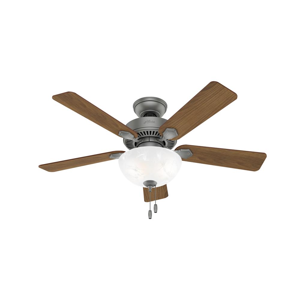 Hunter Fans 50904 Swanson with LED Bowl 44 inch Ceiling Fan in Matte Silver