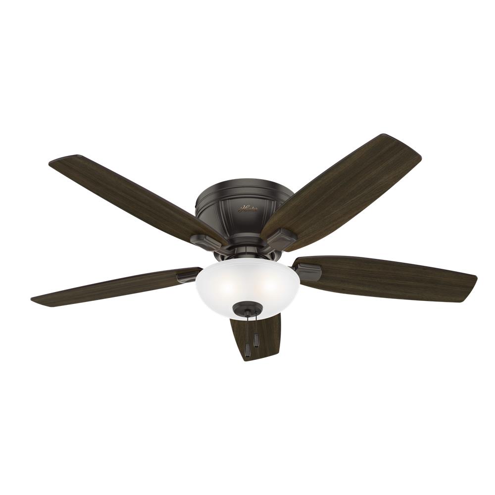 Hunter Fans 53379 Kenbridge Low Profile with LED Light 52 inch Ceiling Fan in Noble Bronze