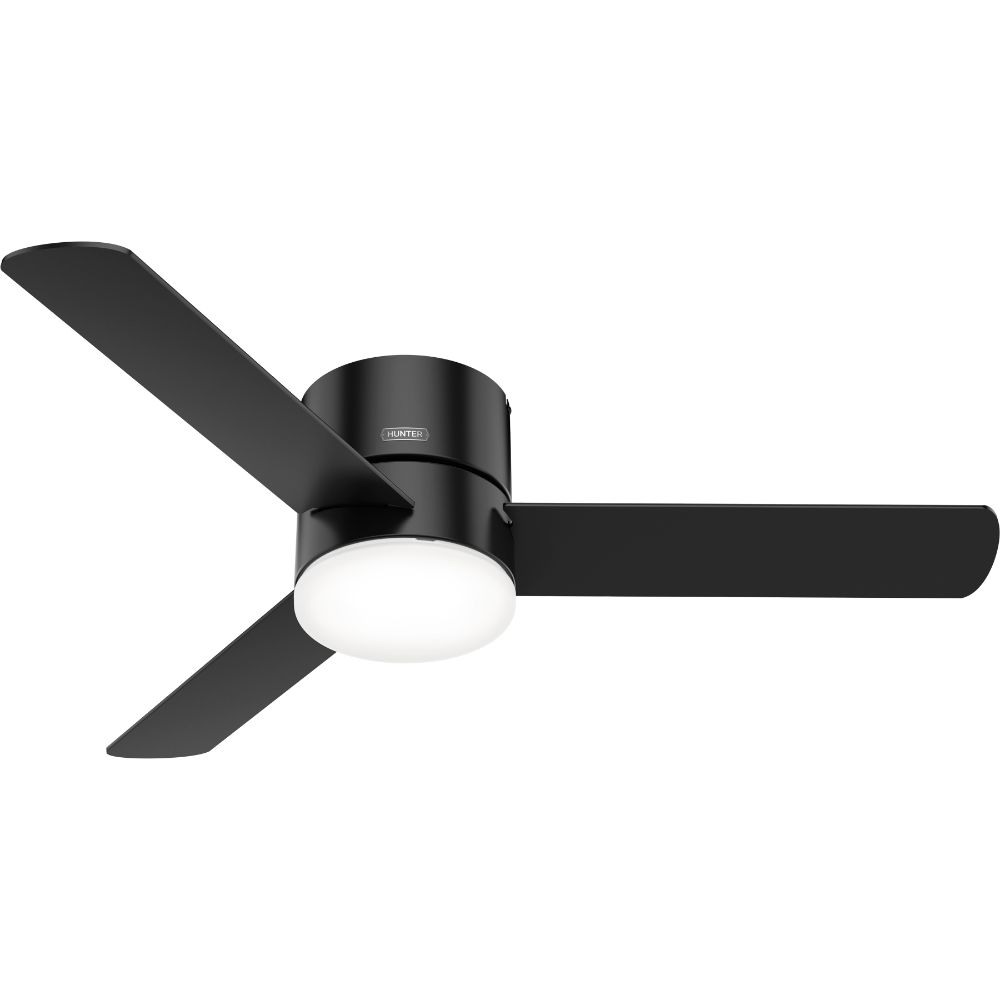 Hunter Fans 51432 Minimus with LED Light 52 inch in Matte Black