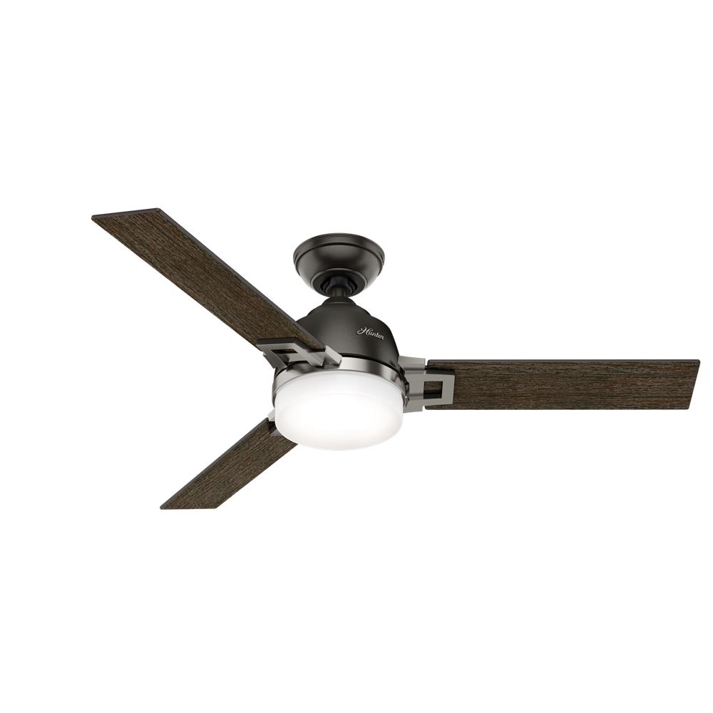 Hunter Fans 59219 Leoni with LED Light 48 inch Ceiling Fan in Noble Bronze
