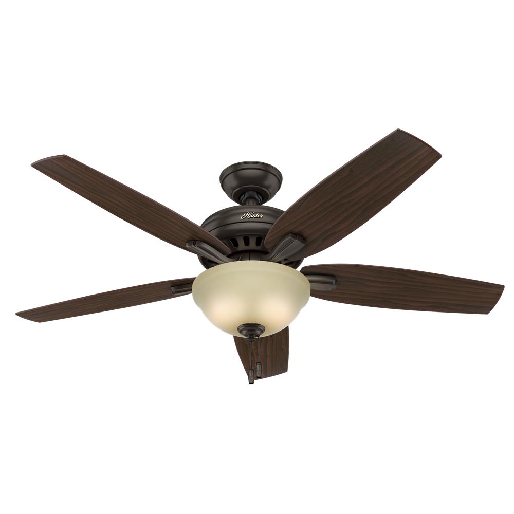 Hunter Fans 53311 Newsome with Light 52 inch Ceiling Fan in Premier Bronze