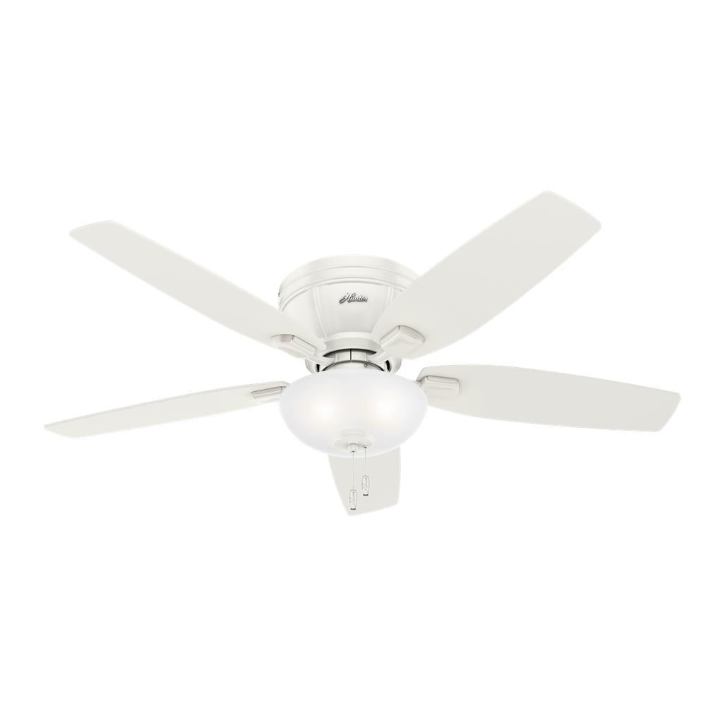 Hunter Fans 53378 Kenbridge Low Profile with LED Light 52 inch Ceiling Fan in Fresh White