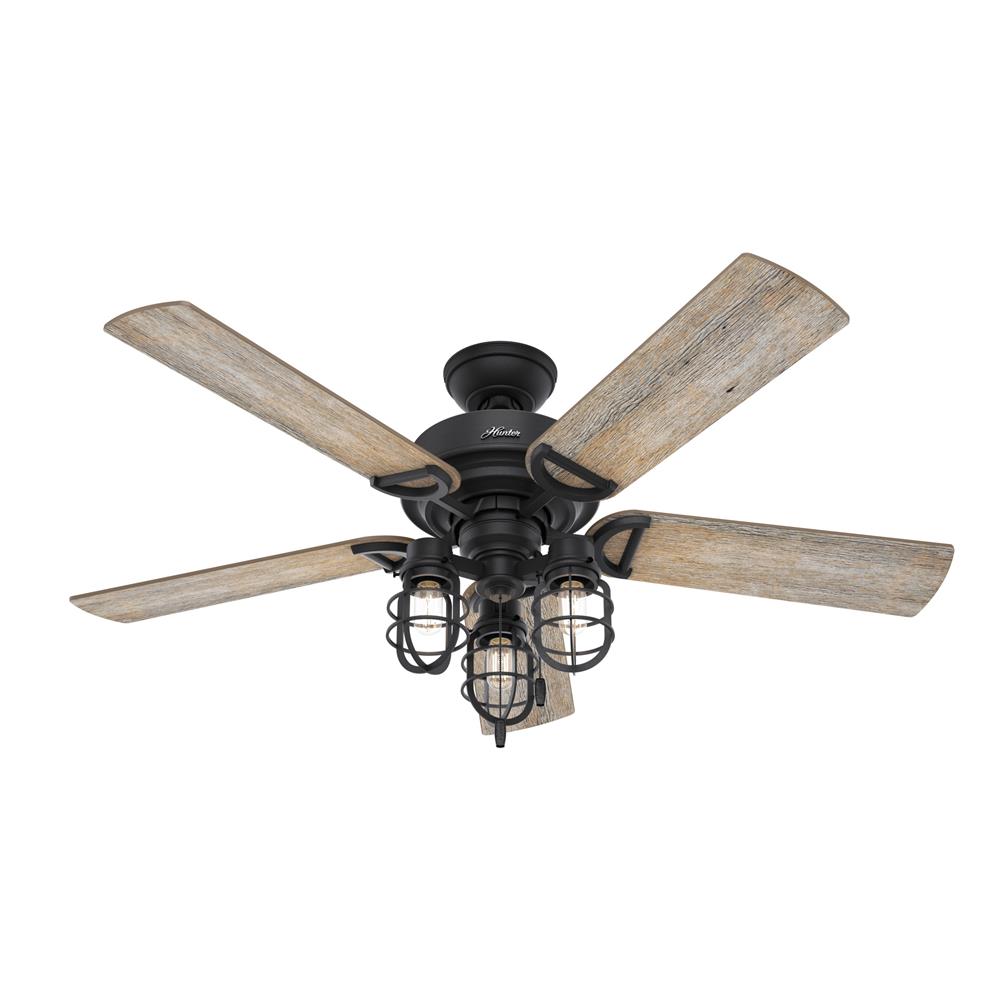 Hunter Fans 50409 Starklake Outdoor with LED Light 52 inch Cailing Fan in Natural Iron