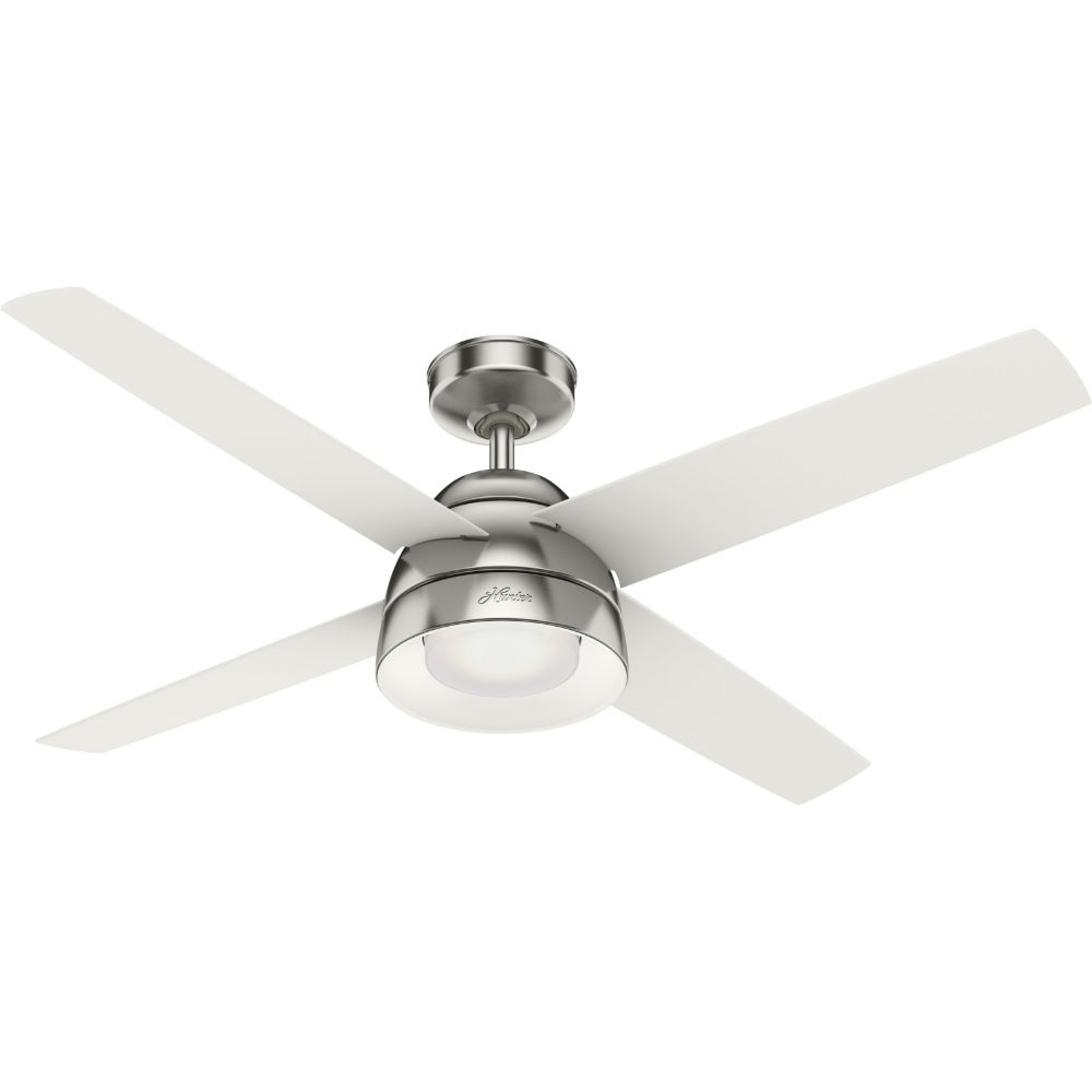 Hunter 50907 Vicenza With LED Light 52 Inch Ceiling Fan in Brushed Nickel