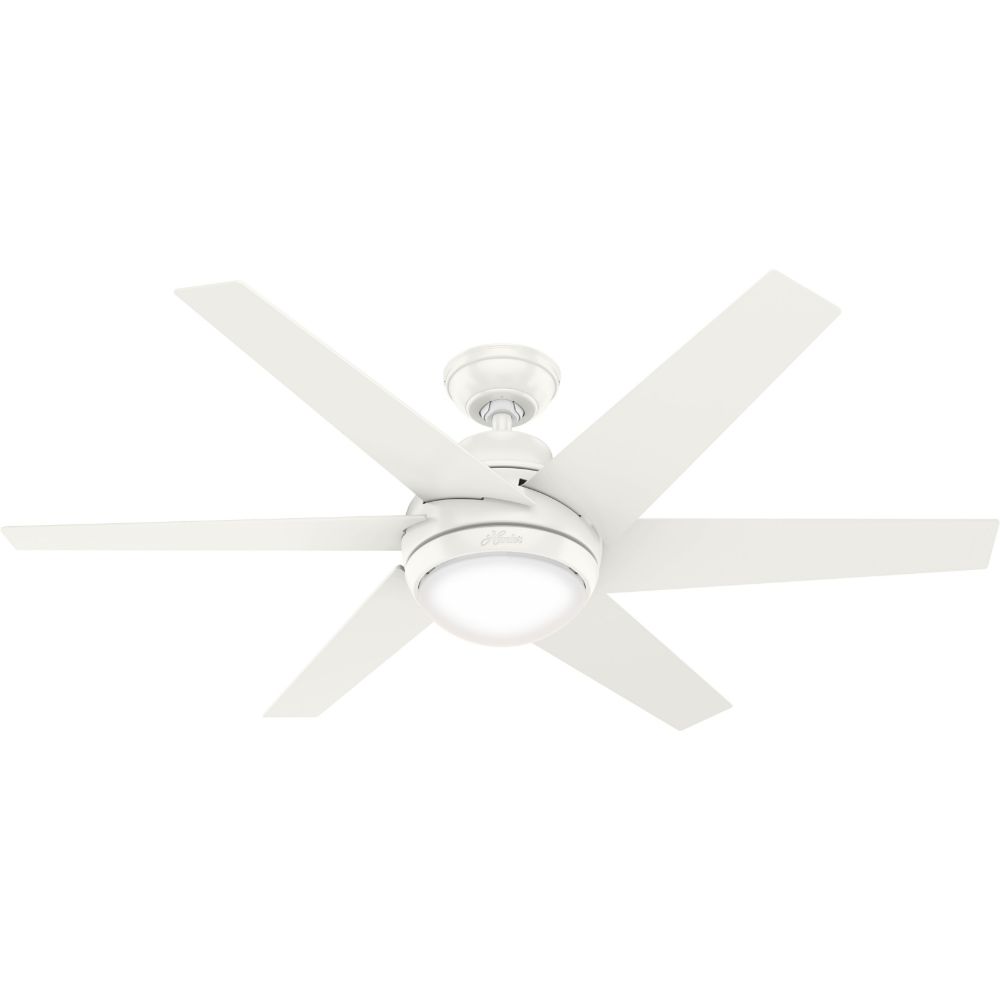 Hunter 50977 Sotto With LED Light 52 Inch Ceiling Fan in Fresh White