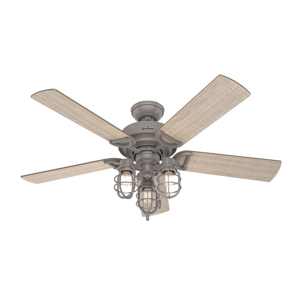 Hunter Fans 50410 Starklake Outdoor with LED Light 52 inch Cailing Fan in Quartz Grey