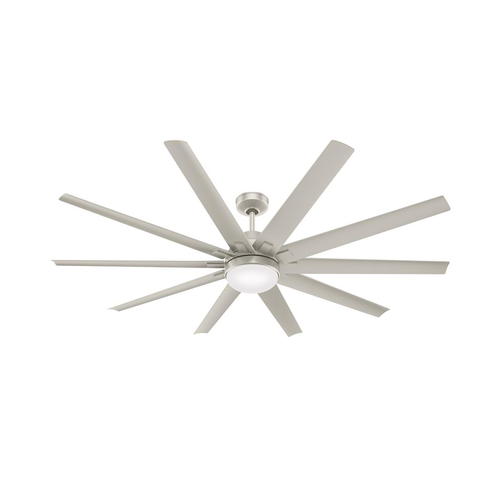 Hunter Fans 50718 Overton with LED Light 72 inch Cailing Fan in Matte Nickel