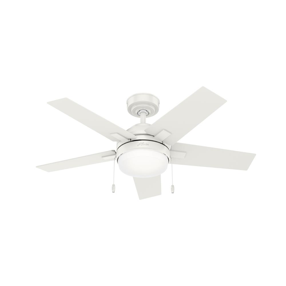 Hunter Fans 50592 Bartlett with LED Light 44 inch Ceiling Fan in Fresh White