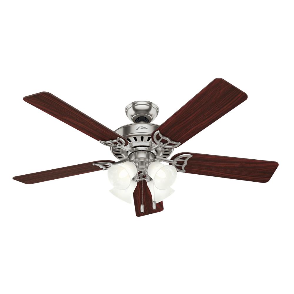 Hunter Fans 53064 Studio Series with 4 Lights 52 inch Ceiling Fan in Brushed Nickel