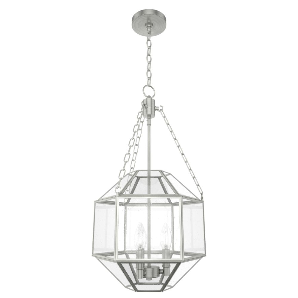 Hunter Fans 19368 Indria 3 Light Pendant 15 inch in Brushed Nickel