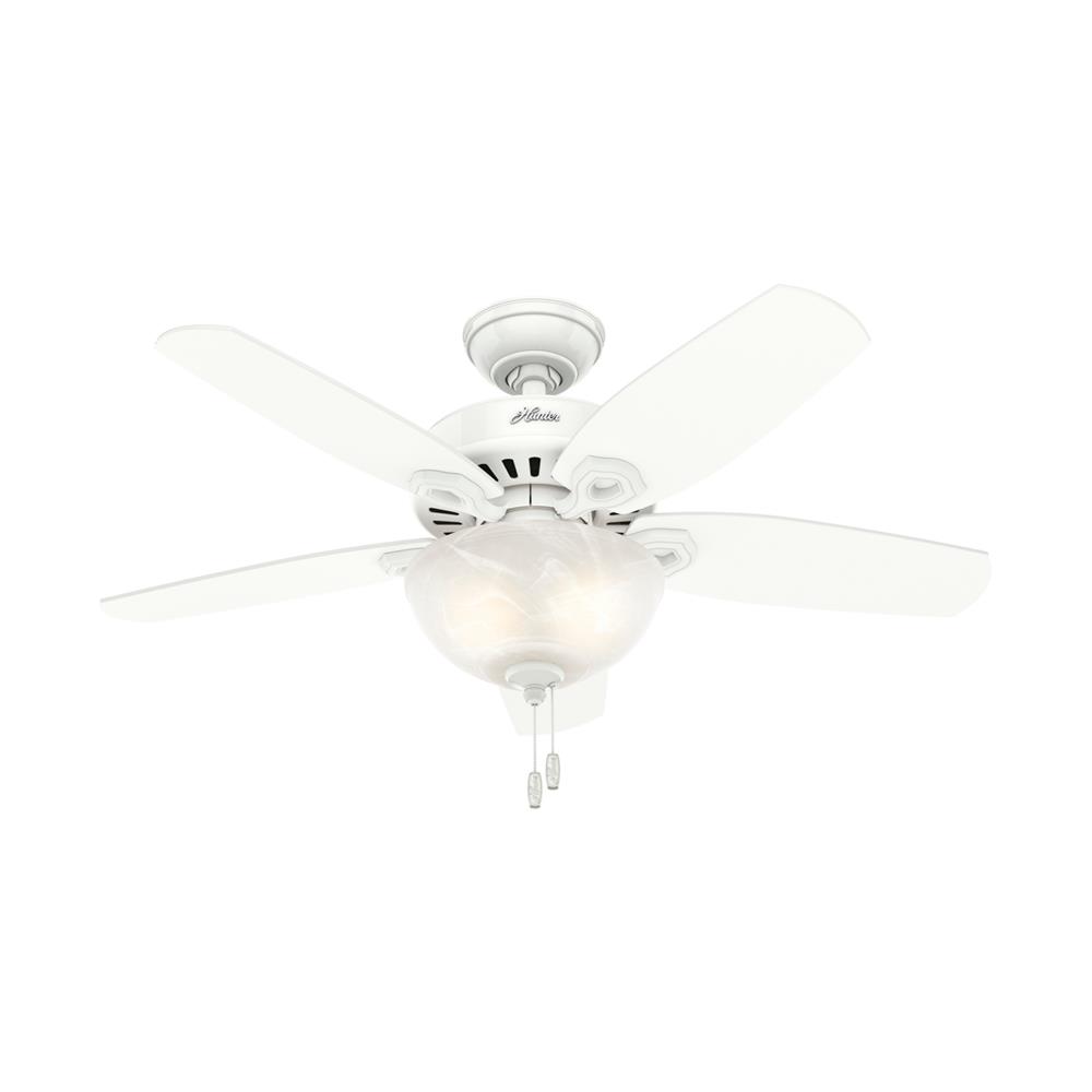 Hunter Fans 52217 Builder with Light 42 inch Ceiling Fan in Snow White