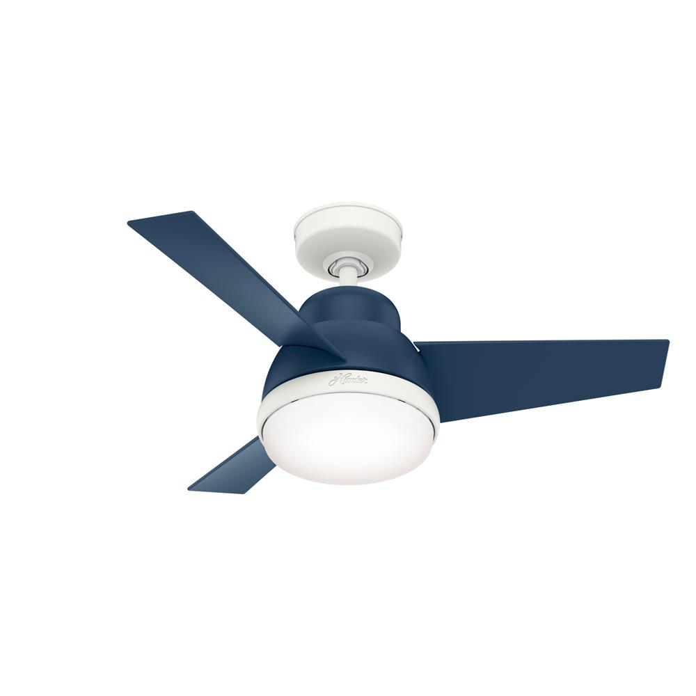 Hunter Fans 51838 Valda with LED Light 36 inch Ceiling Fan in Indigo Blue