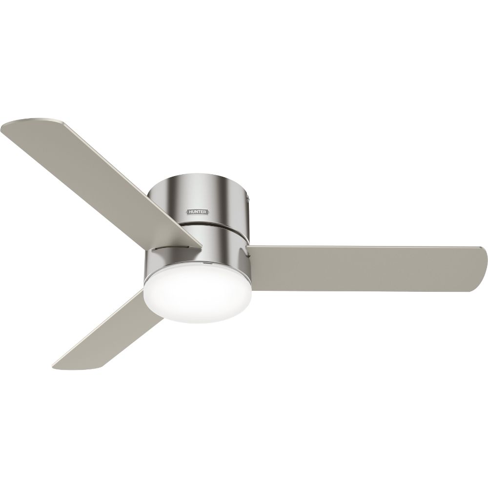 Hunter Fans 51431 Minimus with LED Light 52 inch in Brushed Nickel