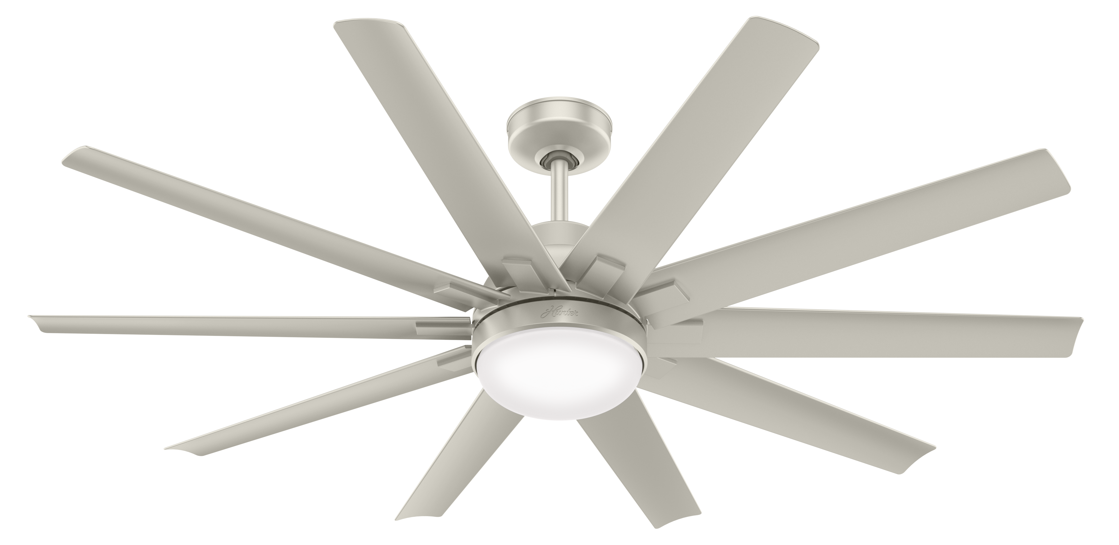 Hunter Fans 50719 Overton with LED Light 60 inch Cailing Fan in Matte Nickel