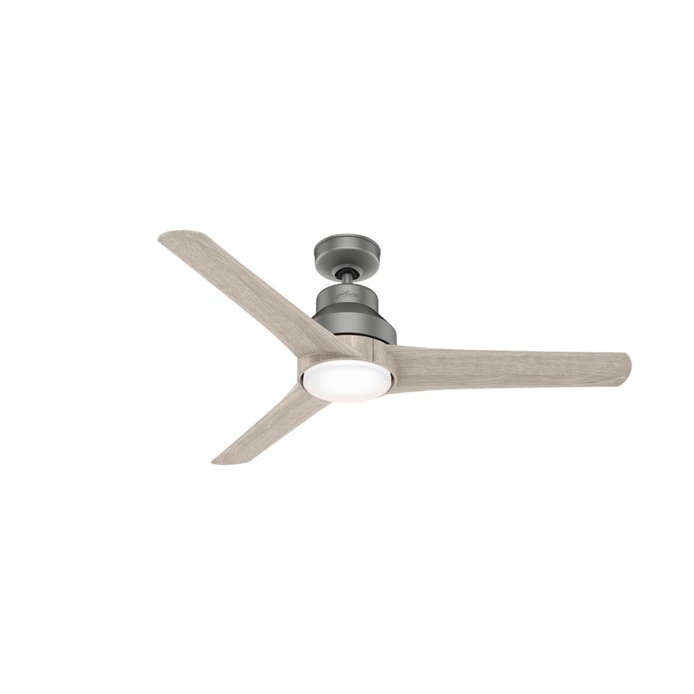 Hunter Fans 51326 Lakemont Outdoor with LED Light 52 inch Cailing Fan in Matte Silver