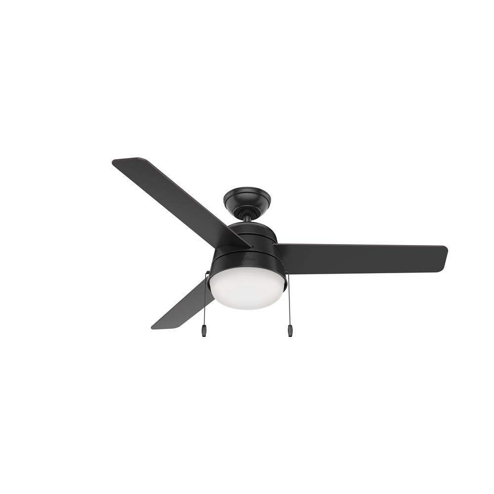 Hunter Fans 50386 Aker Outdoor with LED Light 52 inch Cailing Fan in Matte Black