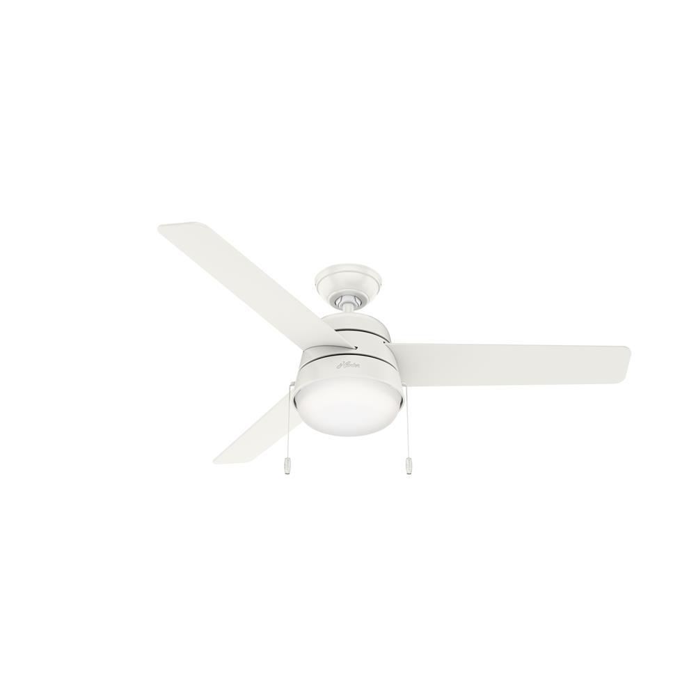 Hunter Fans 50387 Aker Outdoor with LED Light 52 inch Cailing Fan in Fresh White