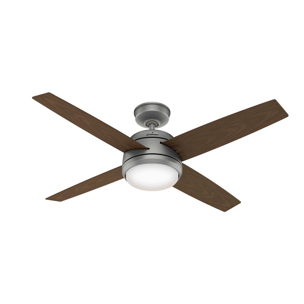 Hunter Fans 59616 Oceana Outdoor with LED Light 52 inch Cailing Fan in Matte Silver