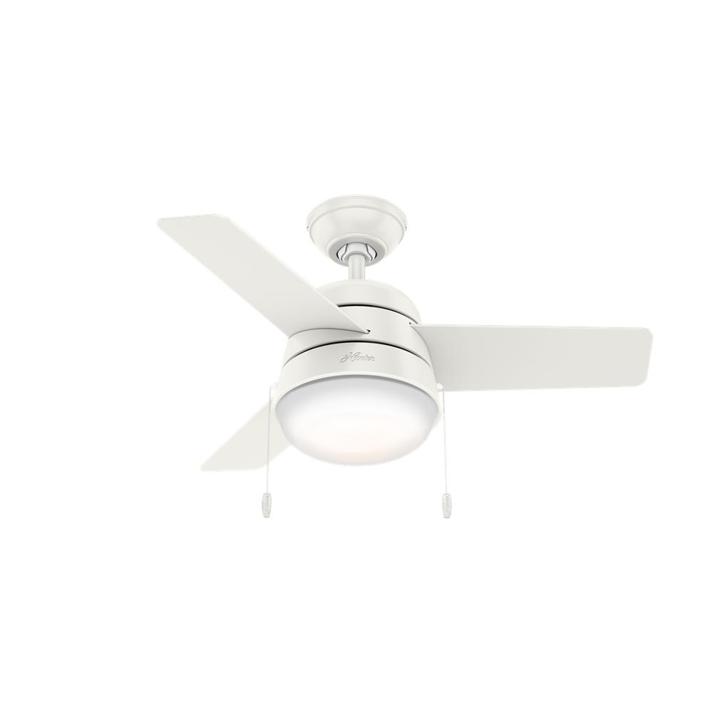 Hunter Fans 59301 Aker with LED Light 36 inch Ceiling Fan in Fresh White