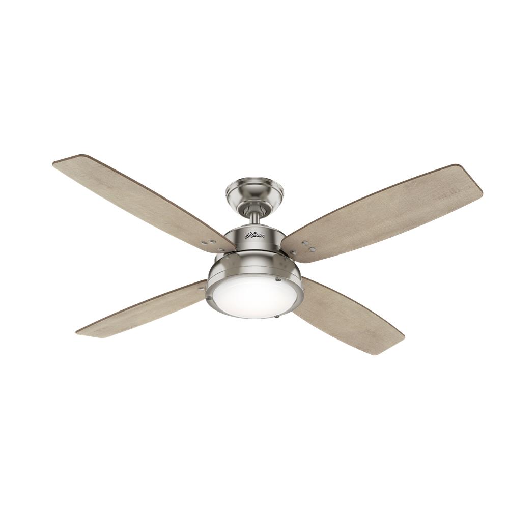 Hunter Fans 59439 Wingate with Light 52 inch Ceiling Fan in Brushed Nickel