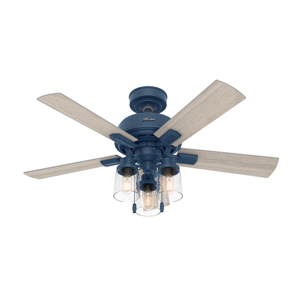 Hunter Fans 50328 Hartland with LED Light 44 inch Ceiling Fan in Indigo Blue
