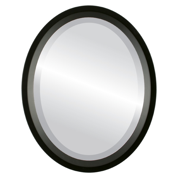 InLine Ovals 421A-MB2024-B Huntington Framed Oval Mirror - Matte Black