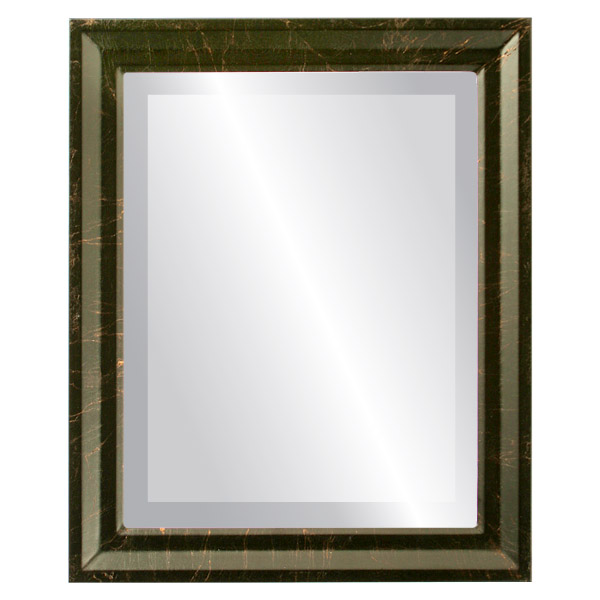 InLine Ovals 422R-VO1824-BEV Newport Framed Rectangle Mirror - Veined Onyx
