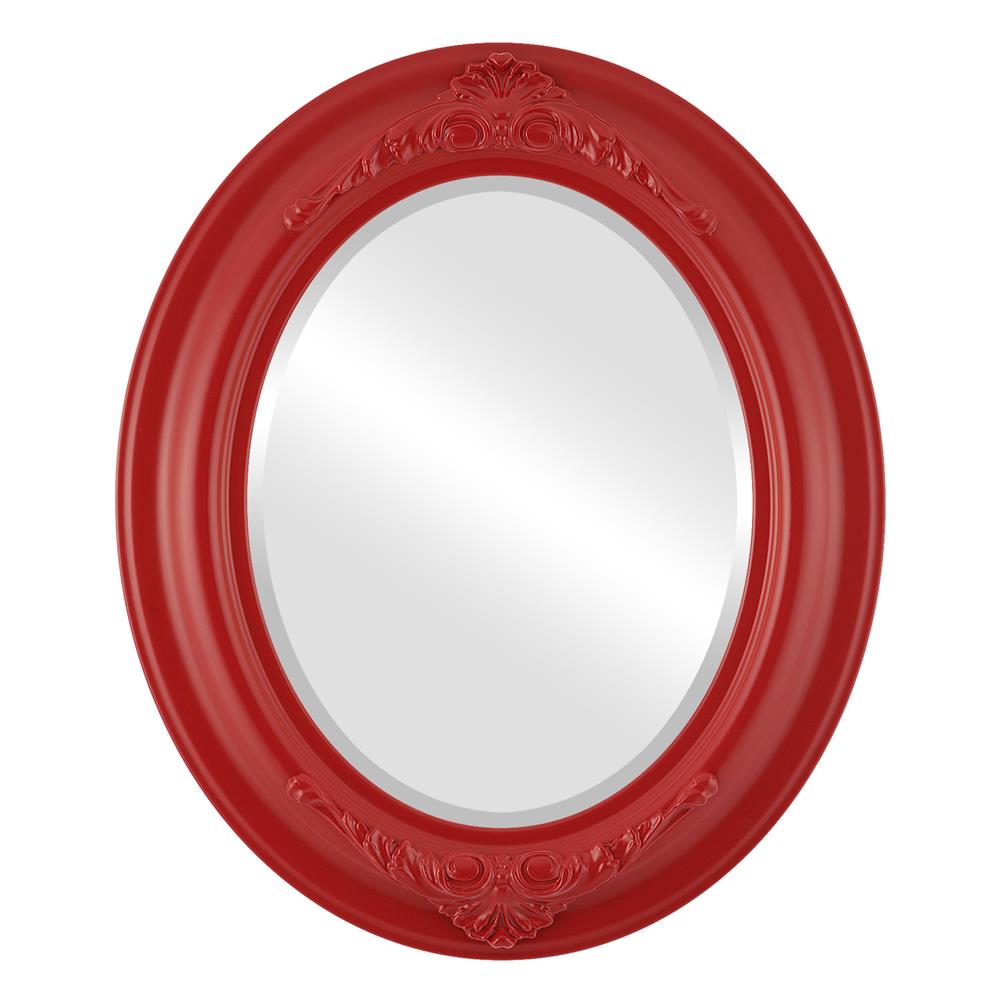 InLine Ovals 451A-HR2436-B Winchester Framed Oval Mirror - Holiday Red