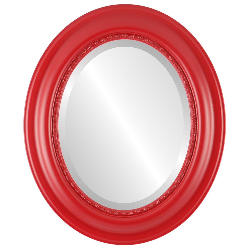 InLine Ovals 456A-HR1216-B Chicago Framed Oval Mirror - Holiday Red