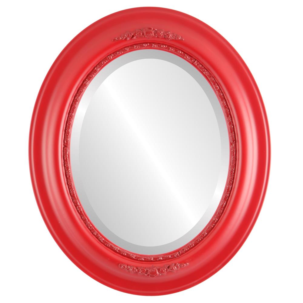 InLine Ovals 457A-HR1216-B Boston Framed Oval Mirror - Holiday Red