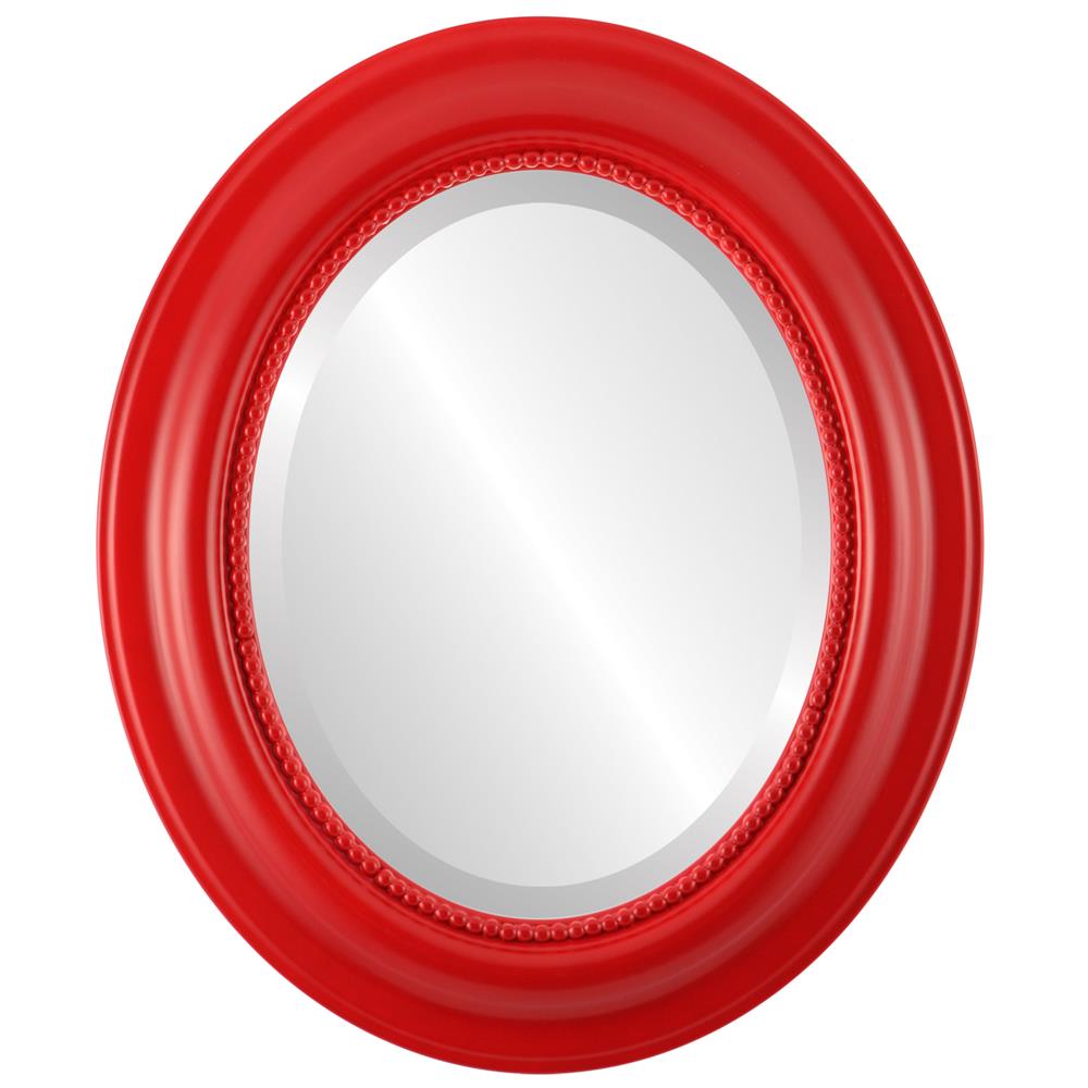 InLine Ovals 458A-HR1216-B Heritage Framed Oval Mirror - Holiday Red