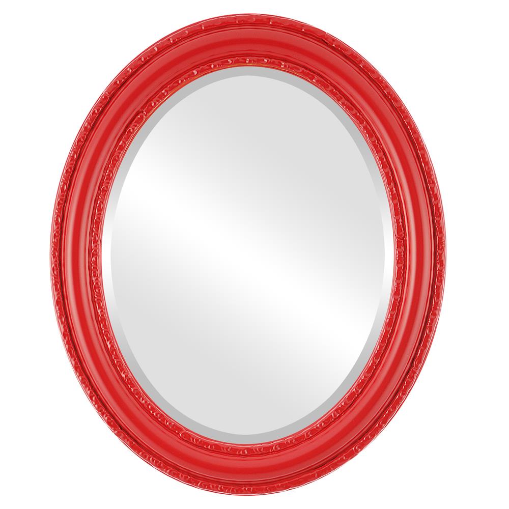 InLine Ovals 462A-HR1216-B Dorset Framed Oval Mirror - Holiday Red