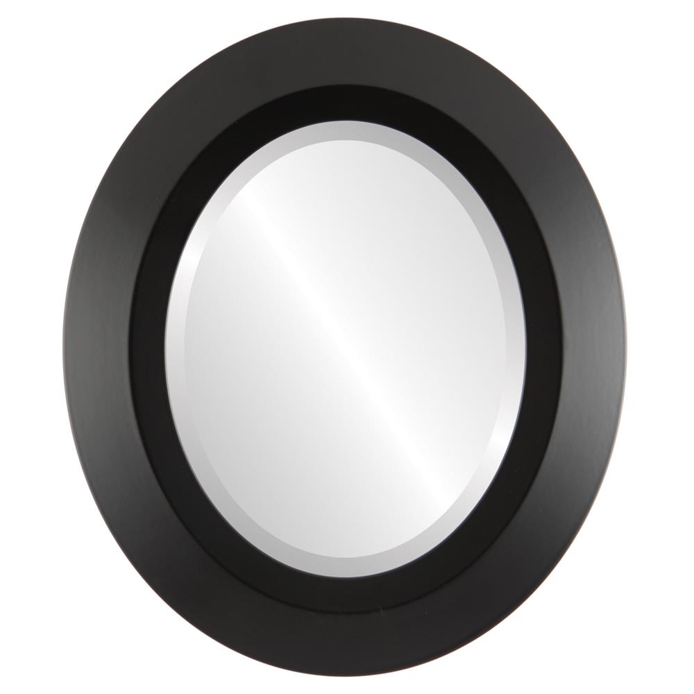 InLine Ovals 485A-MB2030-B Veneto Framed Oval Mirror - Matte Black