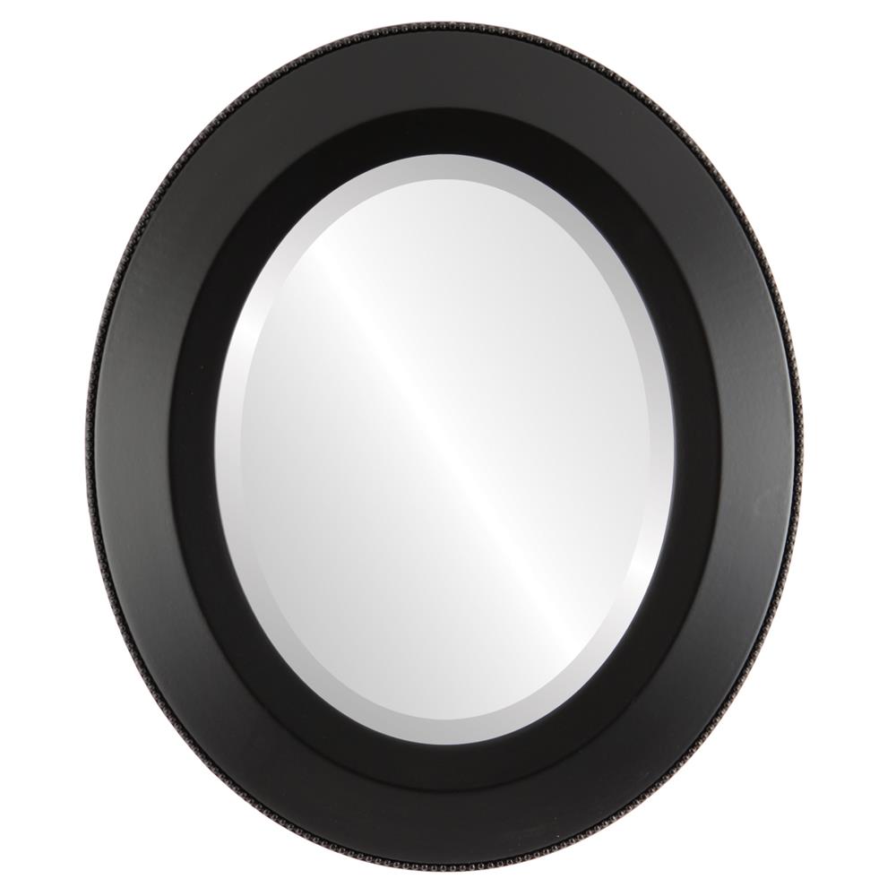 InLine Ovals 486A-MB2430-B Lombardia Framed Oval Mirror - Matte Black