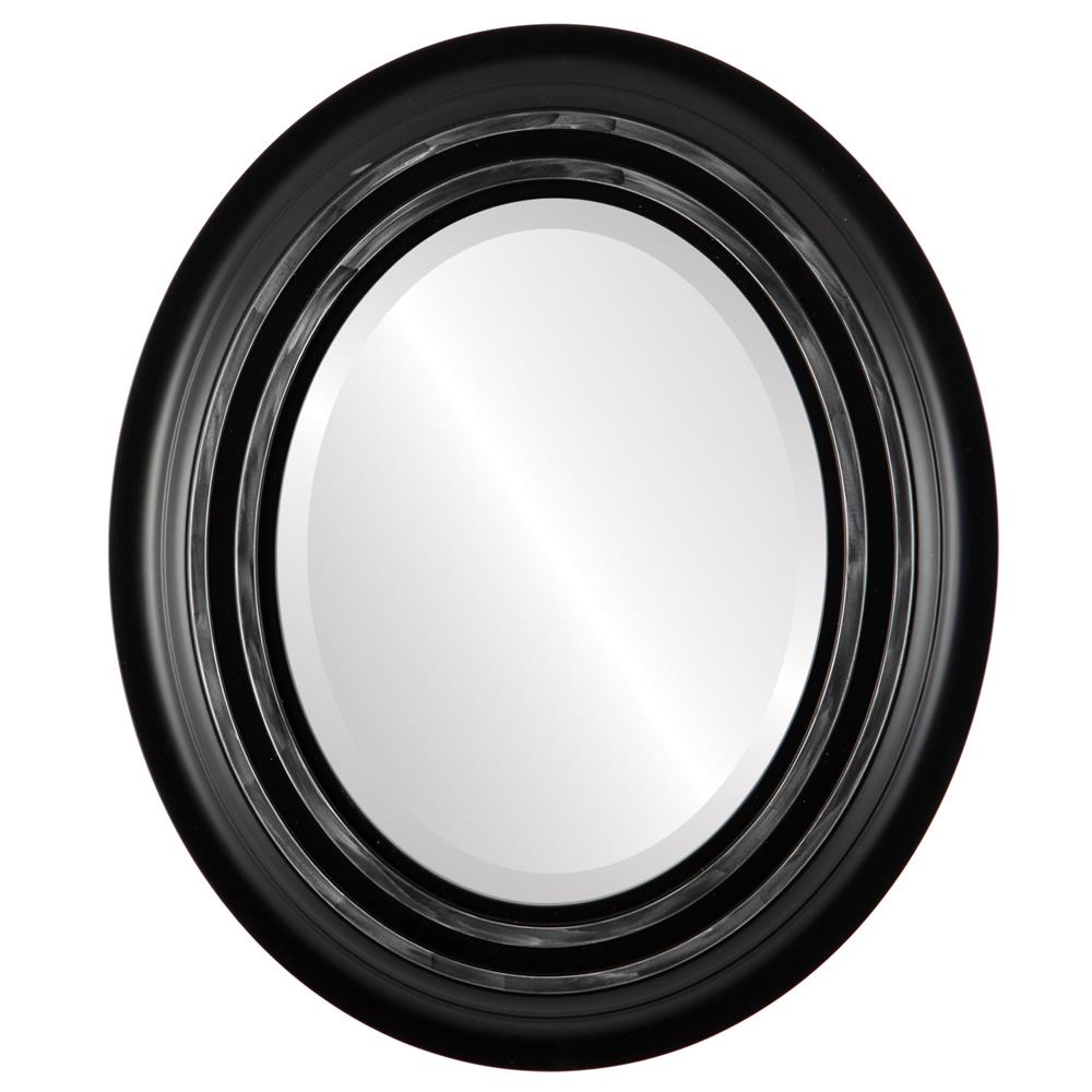 InLine Ovals 490A-MBS1620-B Imperial Framed Oval Mirror - Matte Black
