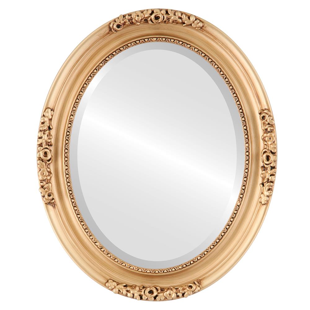 InLine Ovals 603A-GP1216-BEV Versailles Framed Oval Mirror - Gold Paint