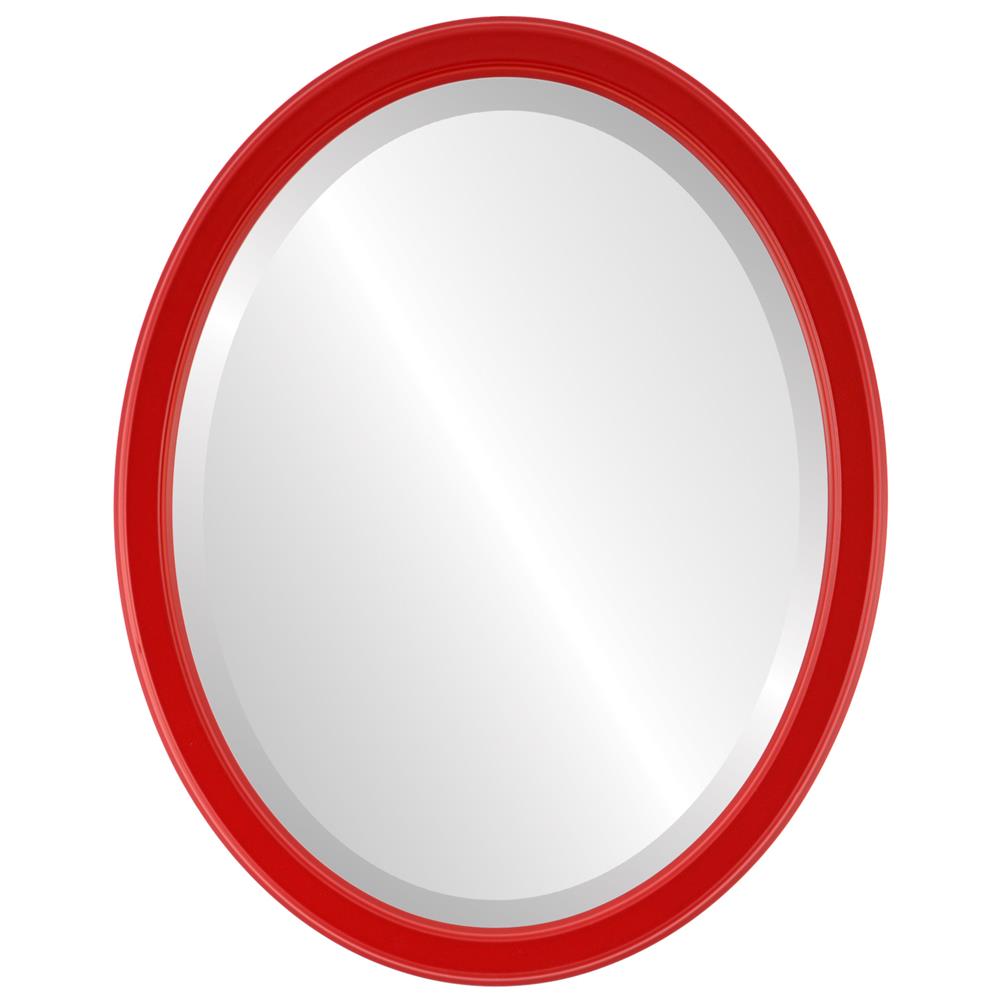InLine Ovals 810A-HR1620-B Toronto Framed Oval Mirror - Holiday Red