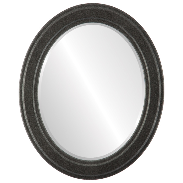 InLine Ovals 820A-BS2024-B Wright Framed Oval Mirror - Black Silver