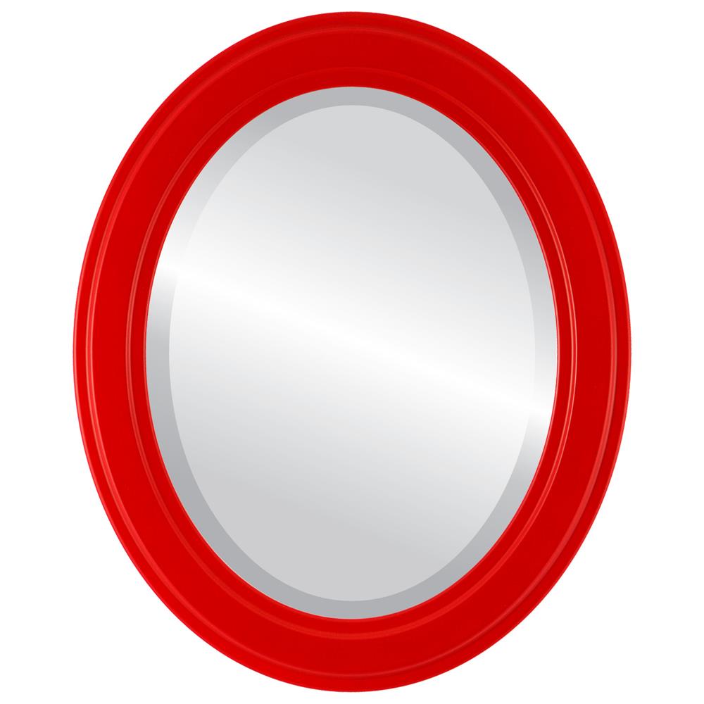 InLine Ovals 820A-HR1620-B Wright Framed Oval Mirror - Holiday Red