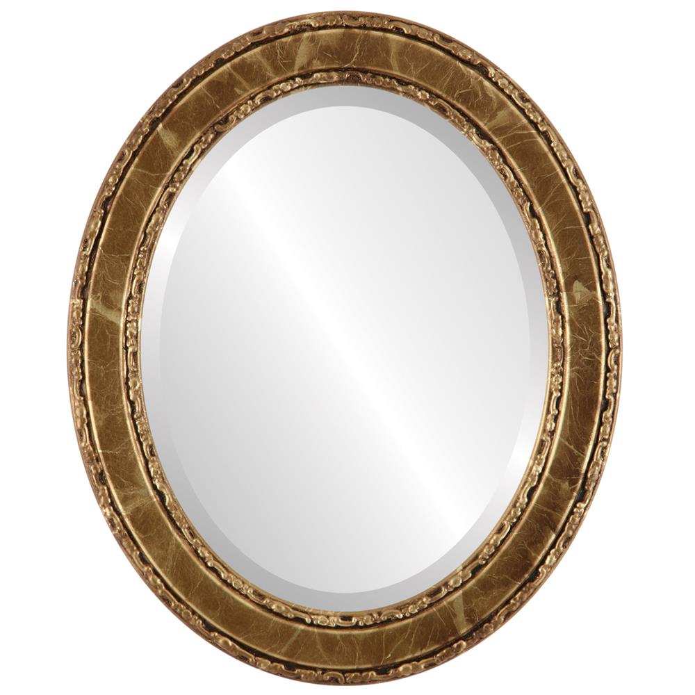 InLine Ovals 822A-CG1216-B Monticello Framed Oval Mirror - Champagne Gold