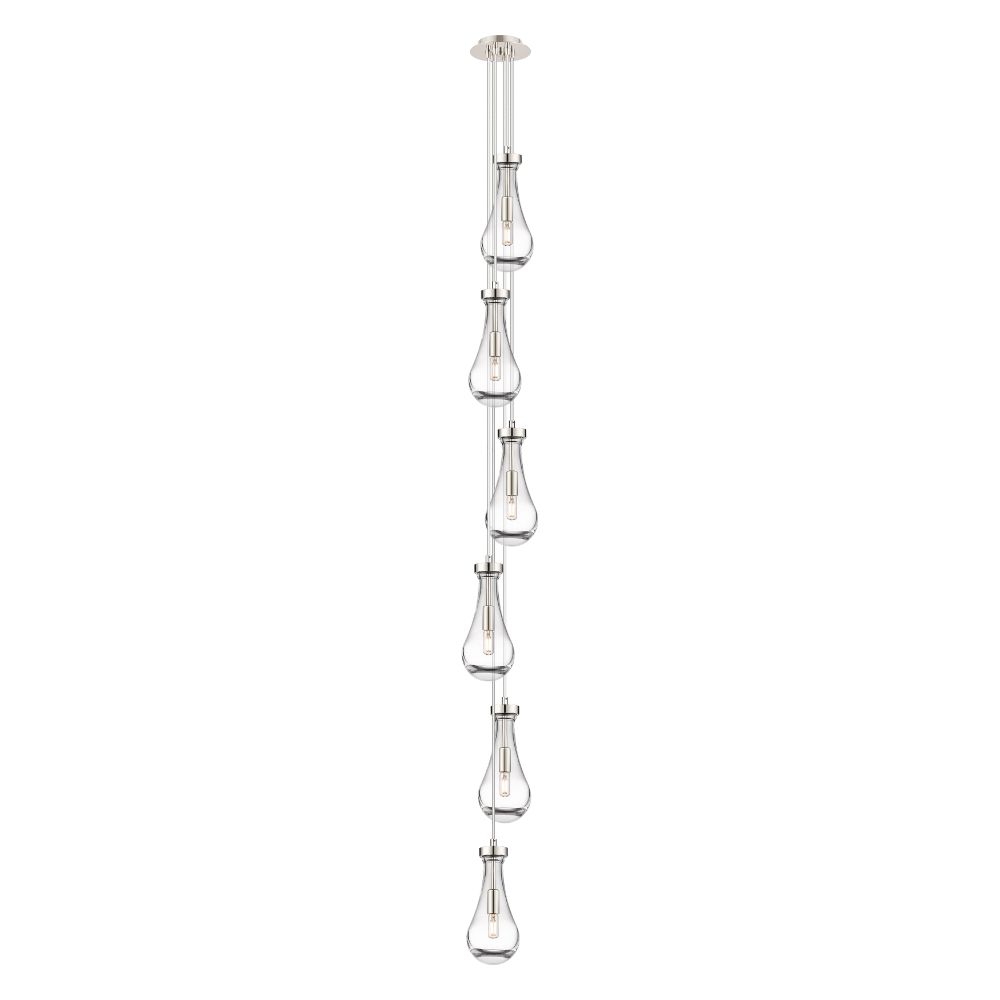 Innovations 106-451-1P-PN-G451-5CL Owego - 3 Light 5" Cord Hung Multi Pendant - 6" Canopy - Polished Nickel Finish - Clear Glass Shade
