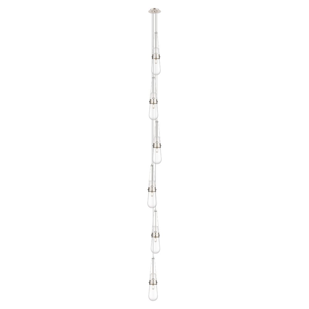 Innovations 106-452-1P-PN-G452-4CL Owego - 6 Light 5" Cord Hung Multi Pendant - 6" Canopy - Polished Nickel Finish - Clear Glass Shade