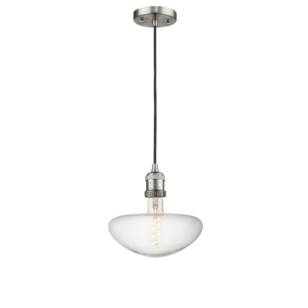 Innovations 200C-SN-BB250LED Bare Bulb 1 Light Mini Pendant part of the Franklin Restoration Collection in Brushed Satin Nickel