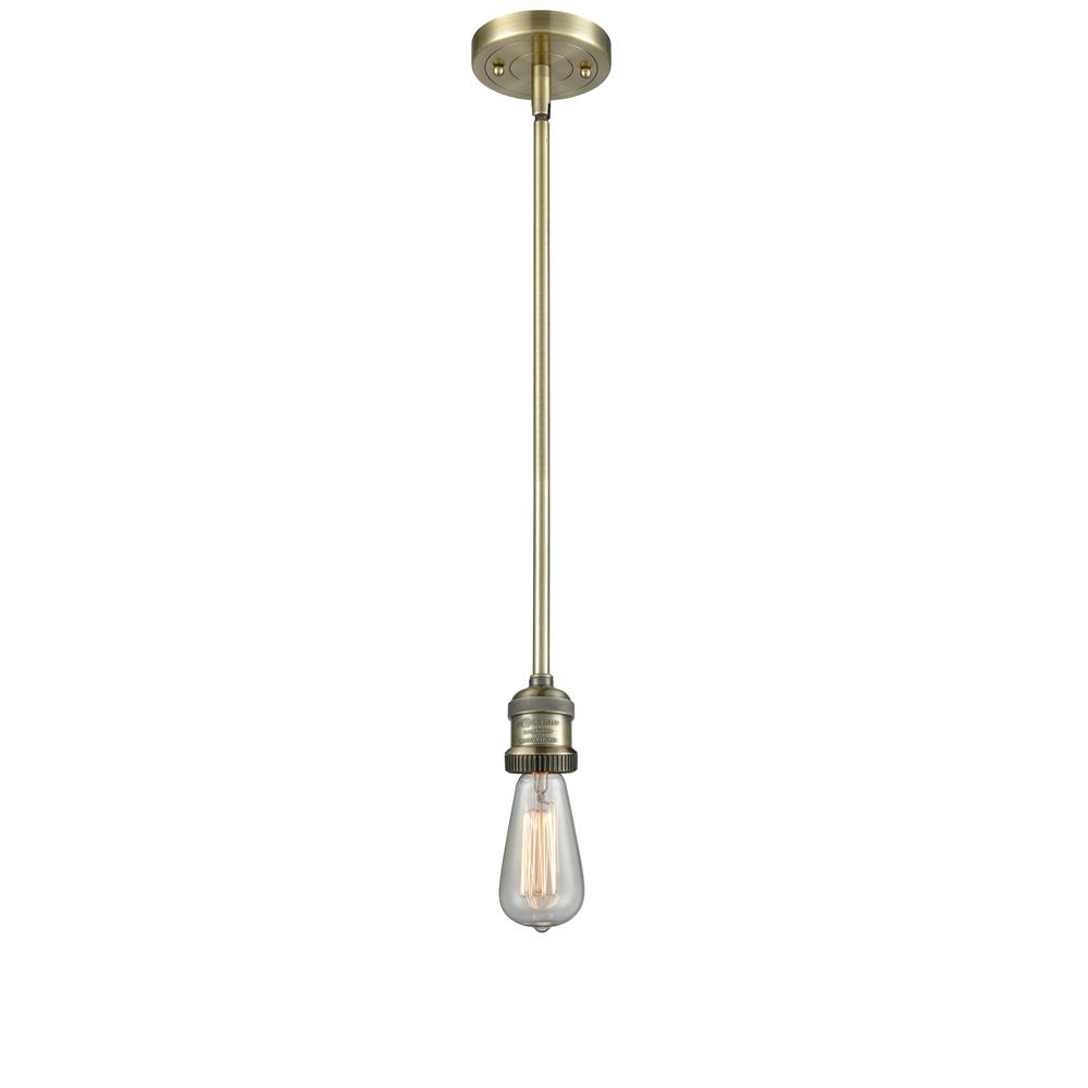 Innovations 200S-AB Antique Brass Bare Bulb 1 Light Mini Pendant