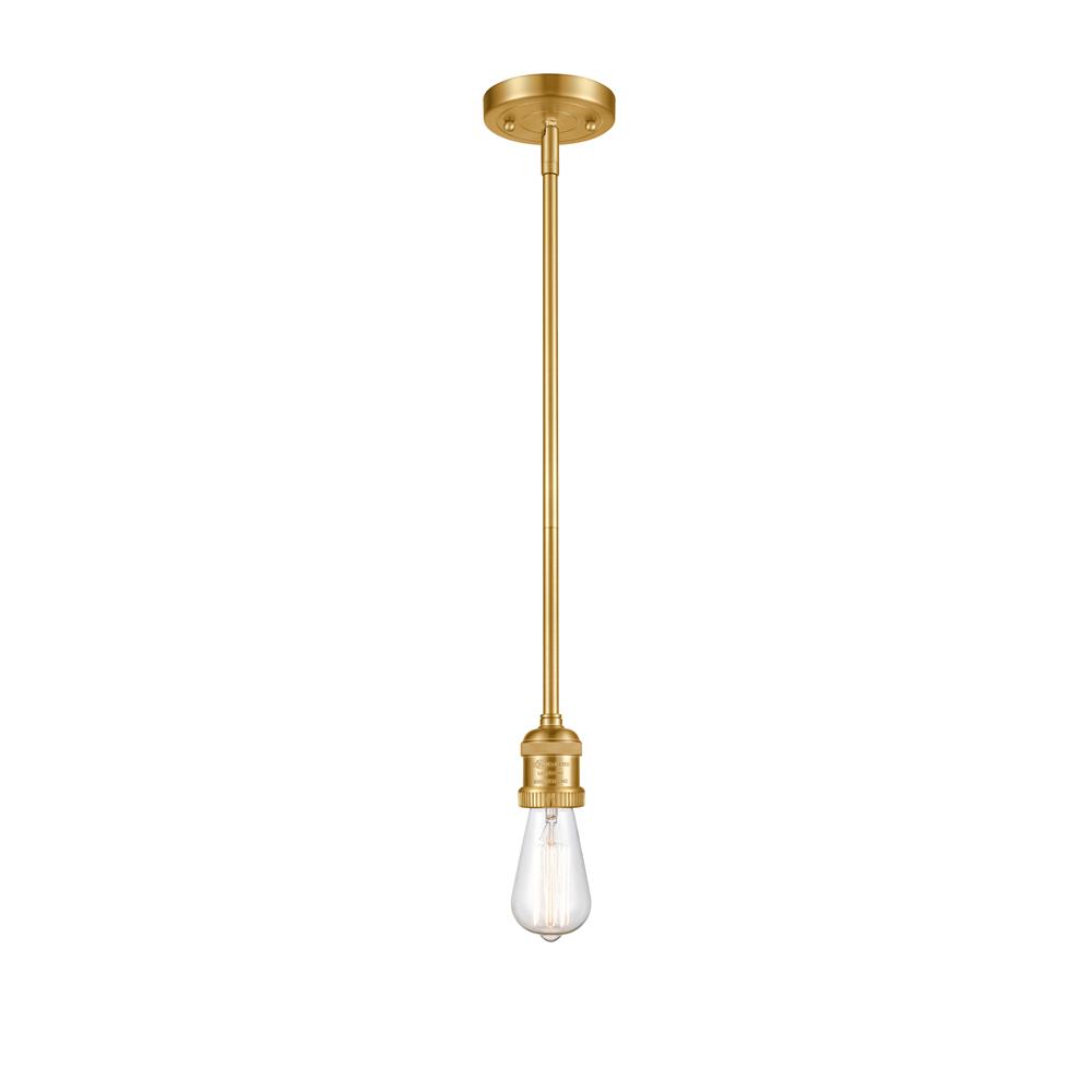 Innovations 201S-SG-LED Bare Bulb 1 Light Mini Pendant in Satin Gold