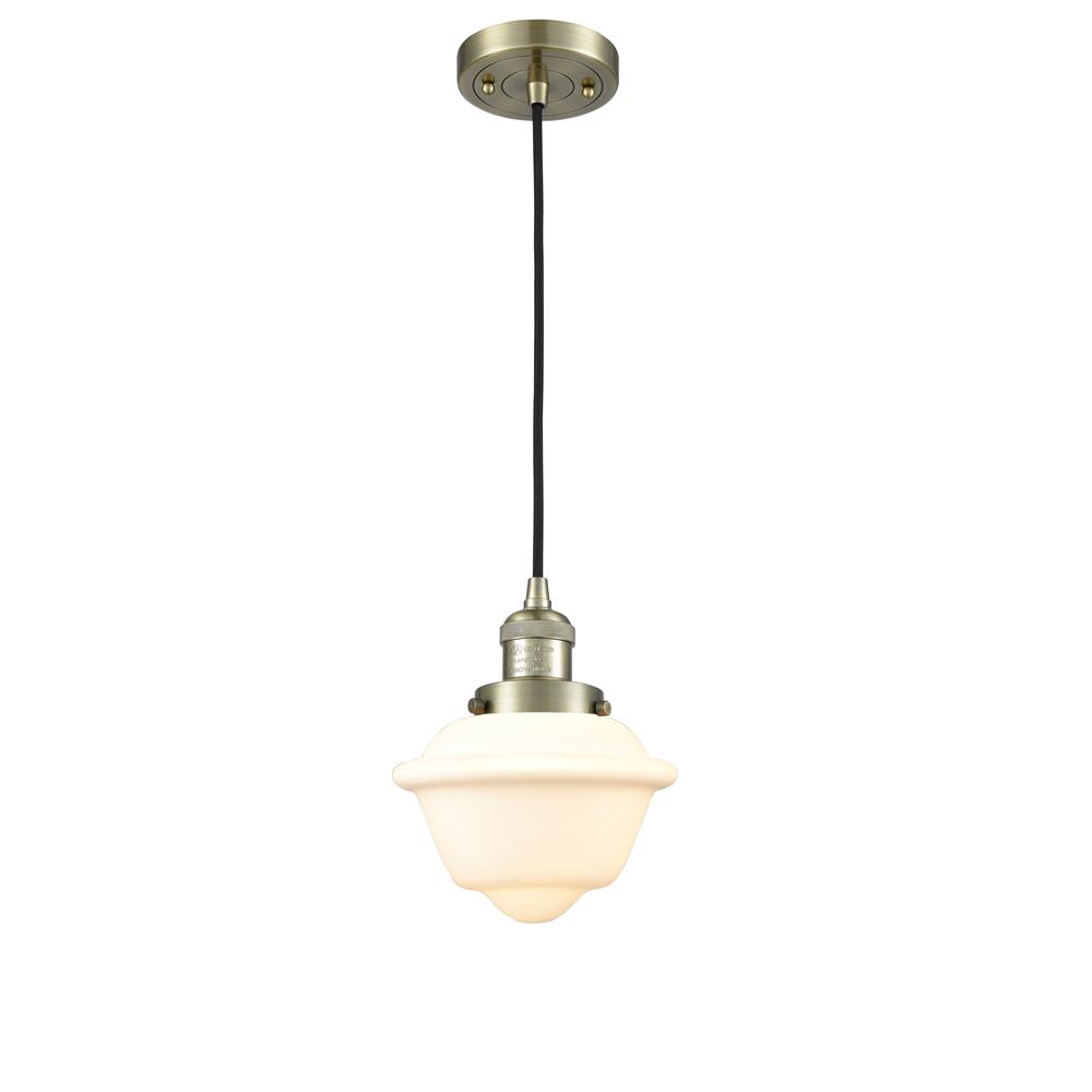 Innovations 201C-AB-G531-LED 1 Light Vintage Dimmable LED Small Oxford 8 inch Mini Pendant