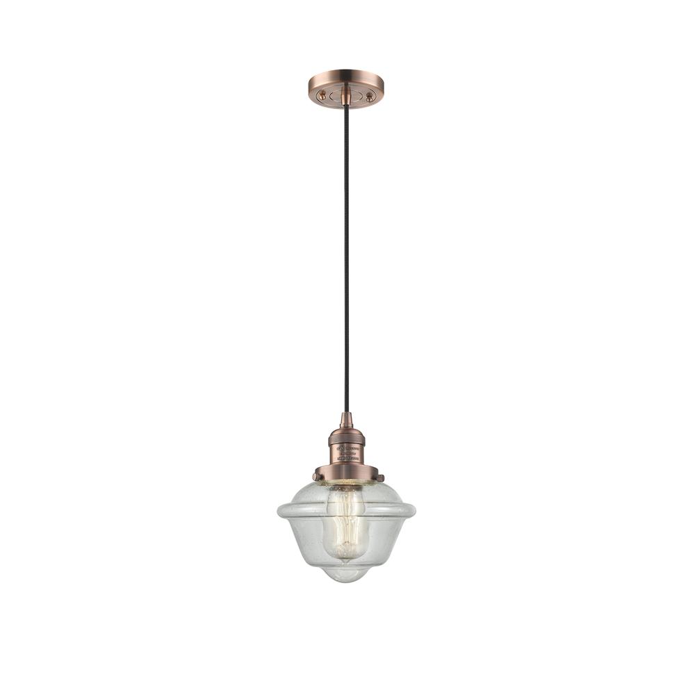 Innovations 201C-AC-G534-LED 1 Light Vintage Dimmable LED Small Oxford 8 inch Mini Pendant